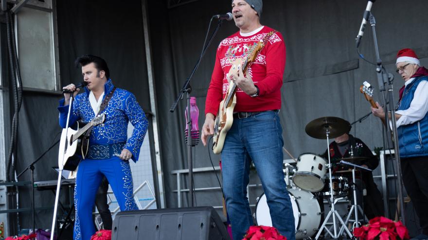 Magic of Christmas band on stage