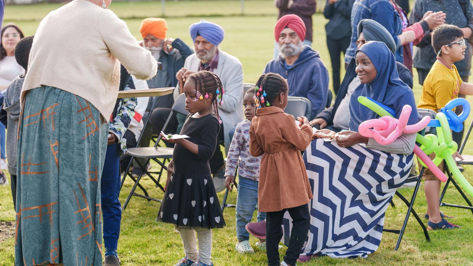 food demonstration at Linwood park