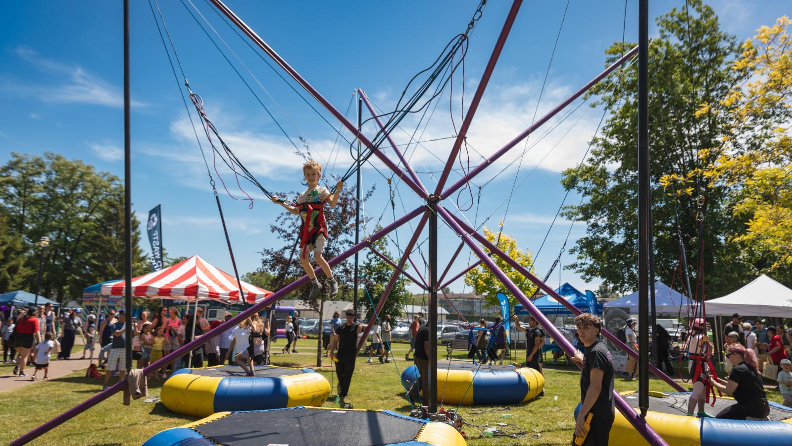 Child jumping at Community Day