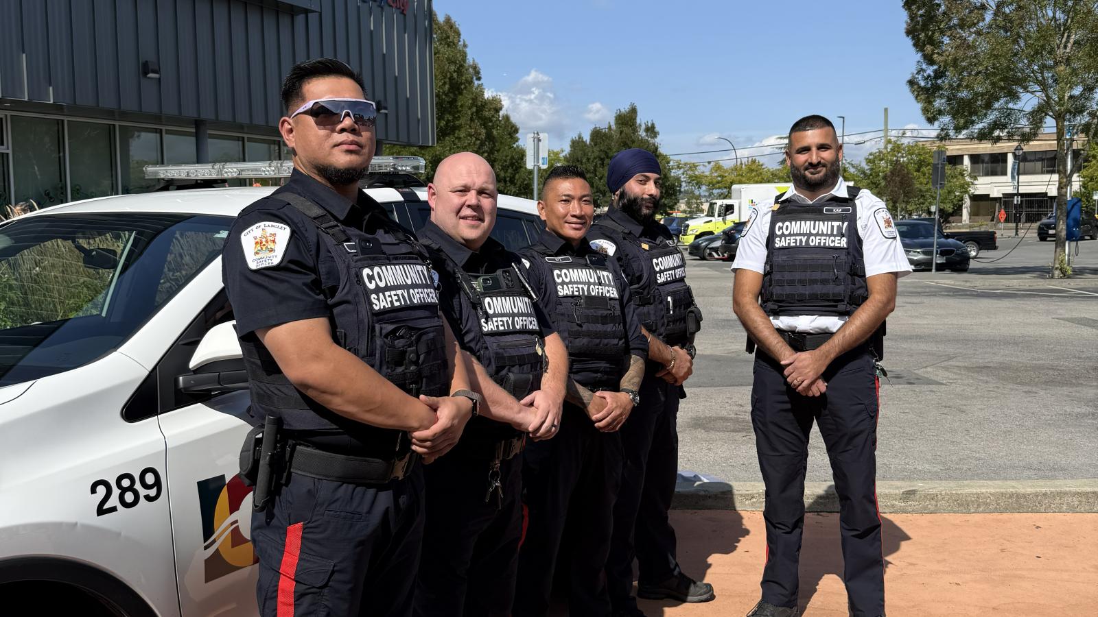 Community safety officers at media event