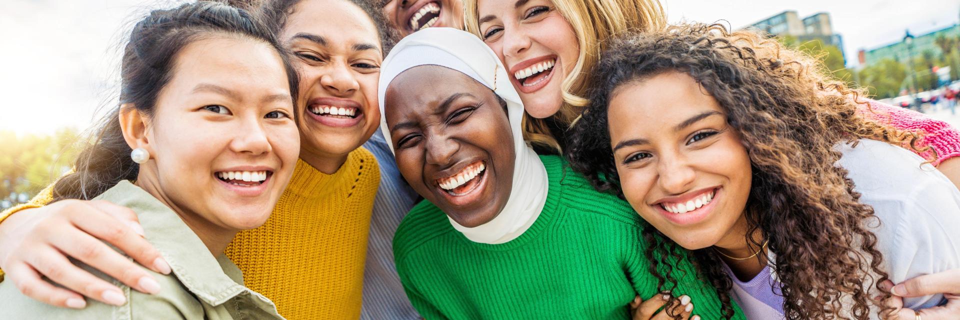 Group of women smiling