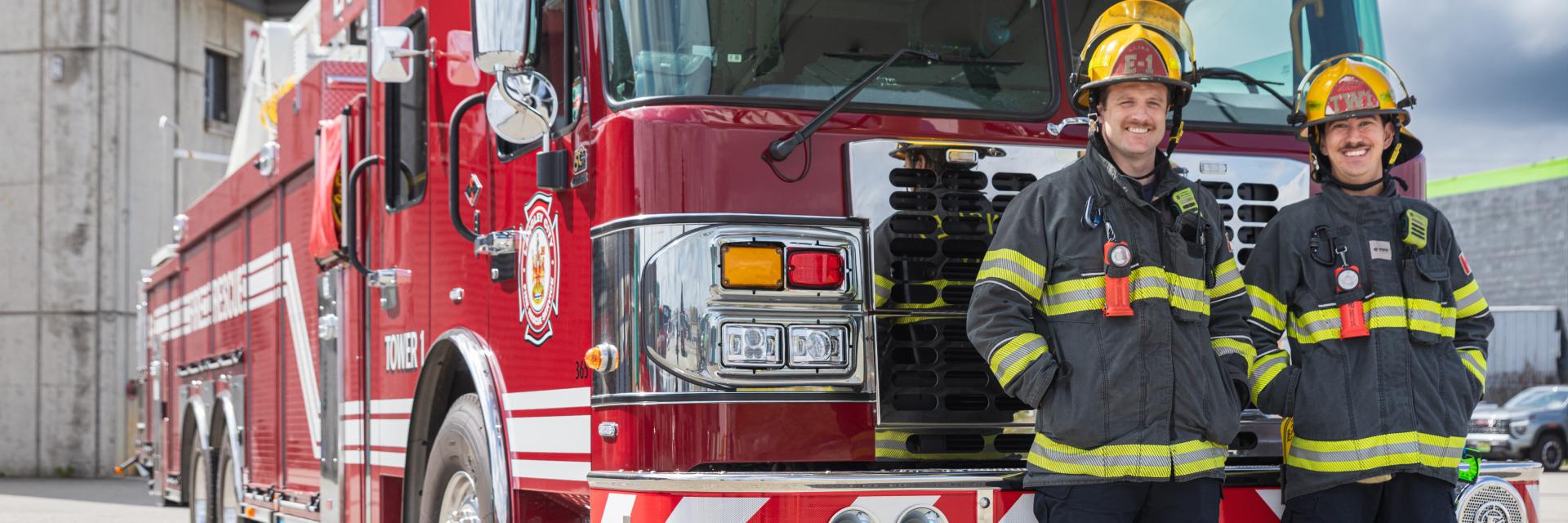 happy firefighters