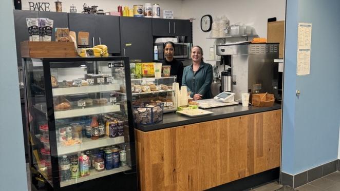 Two ladies working at Station Cafe