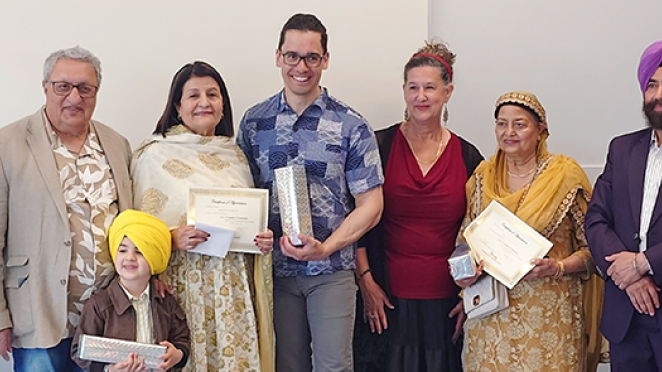 Friends gathered for Sikh Heritage Month