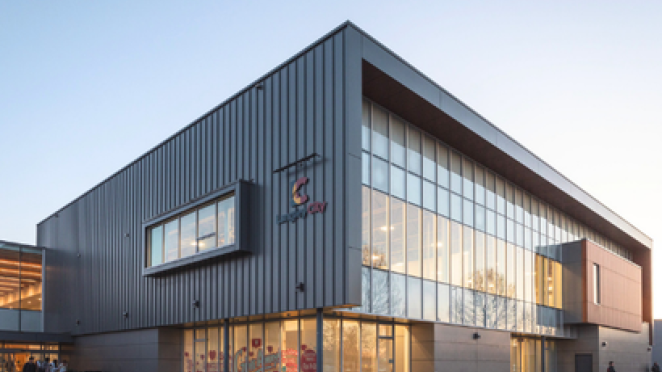 Exterior shot of Timms Community Centre