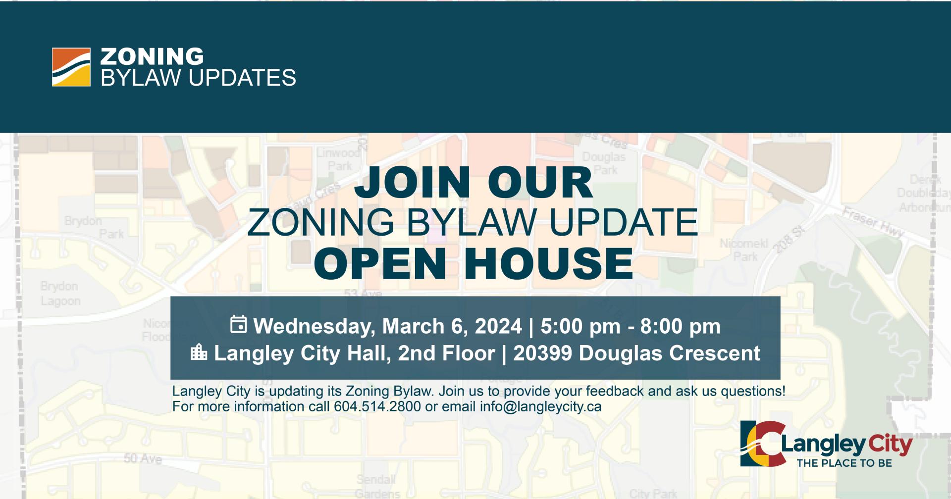 Zoning Bylaw Update Open House poster