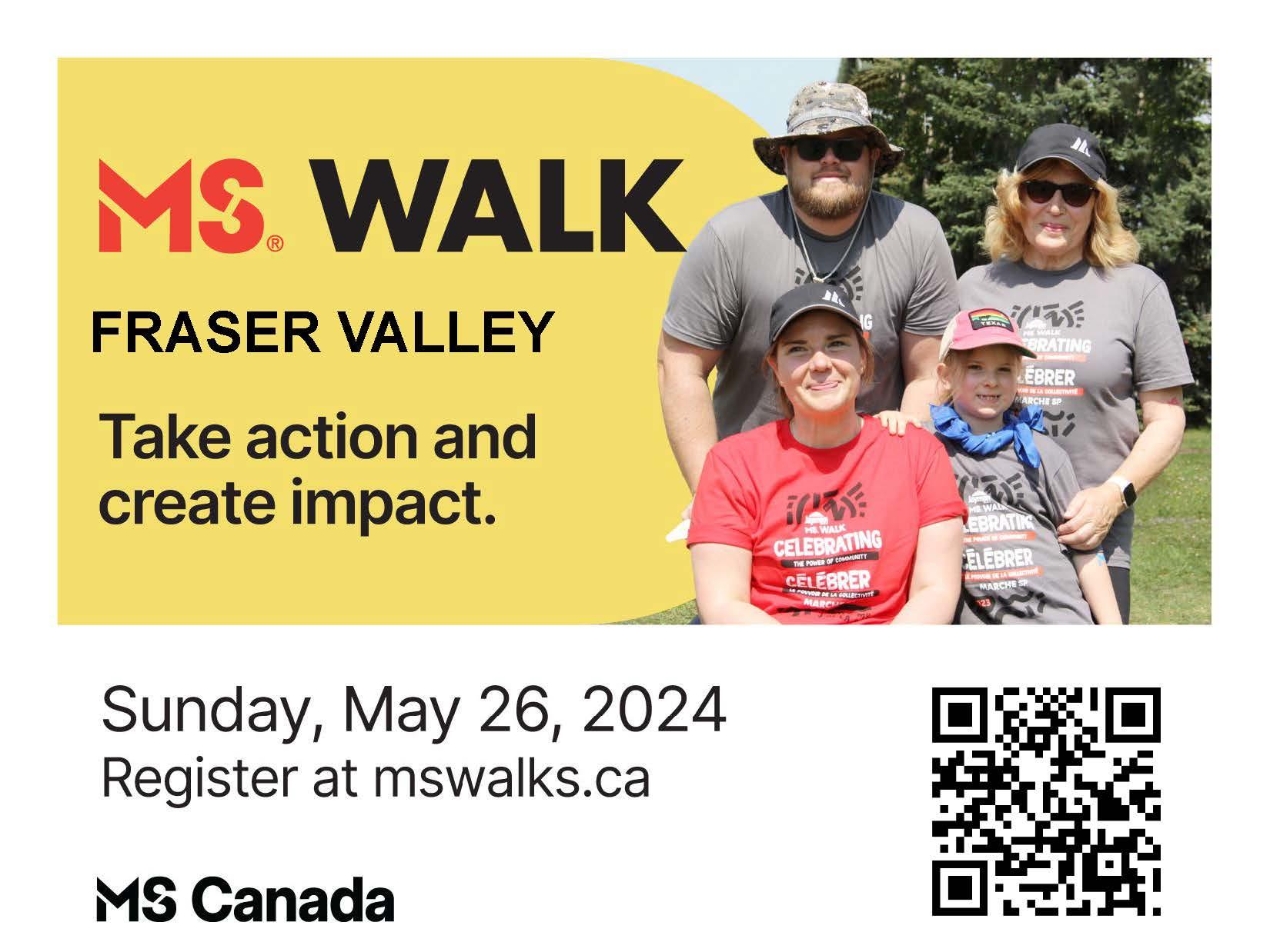 MS Walk Fraser Valley poster