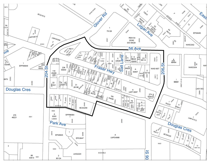 Zoning Bylaw Amendment No. 203 Bylaw No. 3280 map